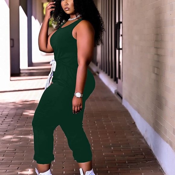 One piece romper pant suit (Black, Blue, Pink) - Picture 5 of 7